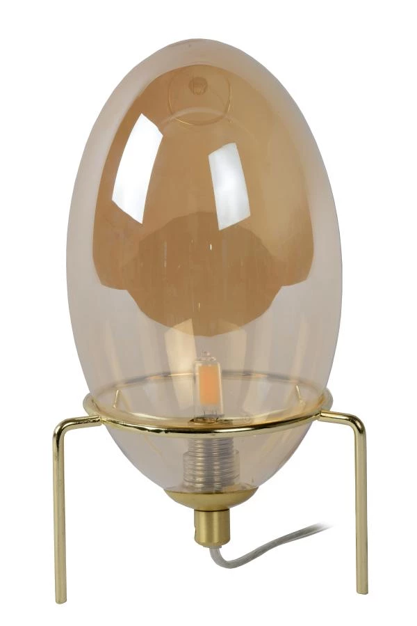 Lucide EXTRAVAGANZA BELLISTER - Lampe de table - Ø 13 cm - 1xG9 - Ambre - éteint